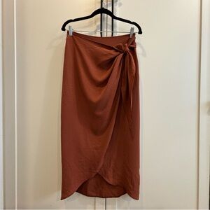 New Look Rust Wrap Skirt